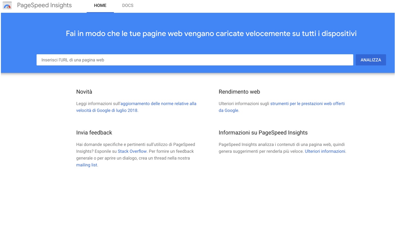 Google PageSpeed Insights: rimanda immagini fuori schermo