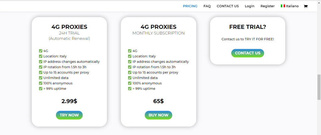 Pricing FrogProxy