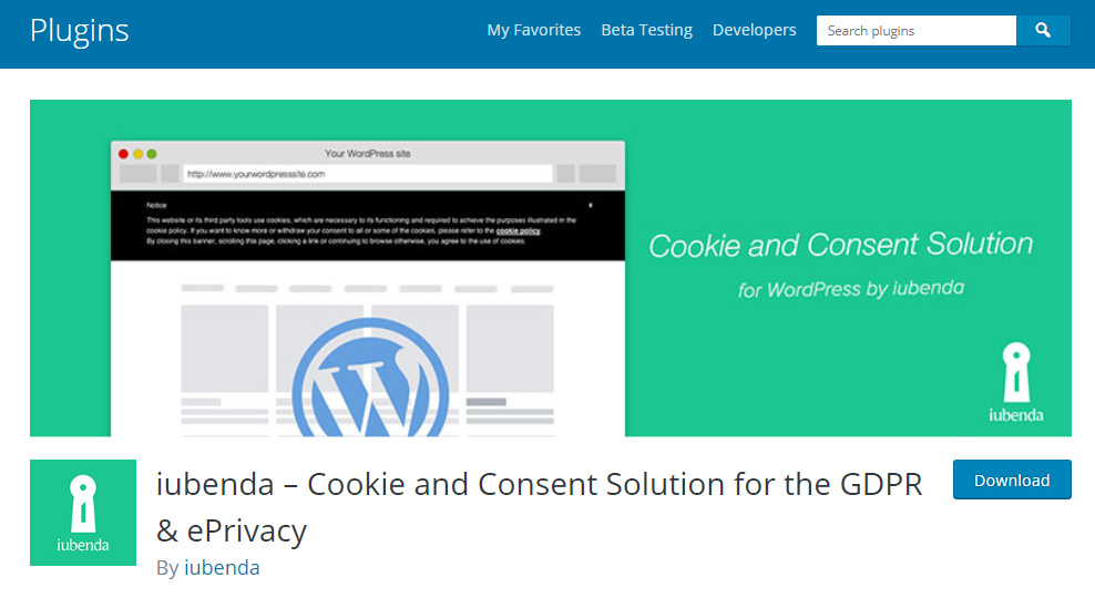 iubenda plugin wordpress