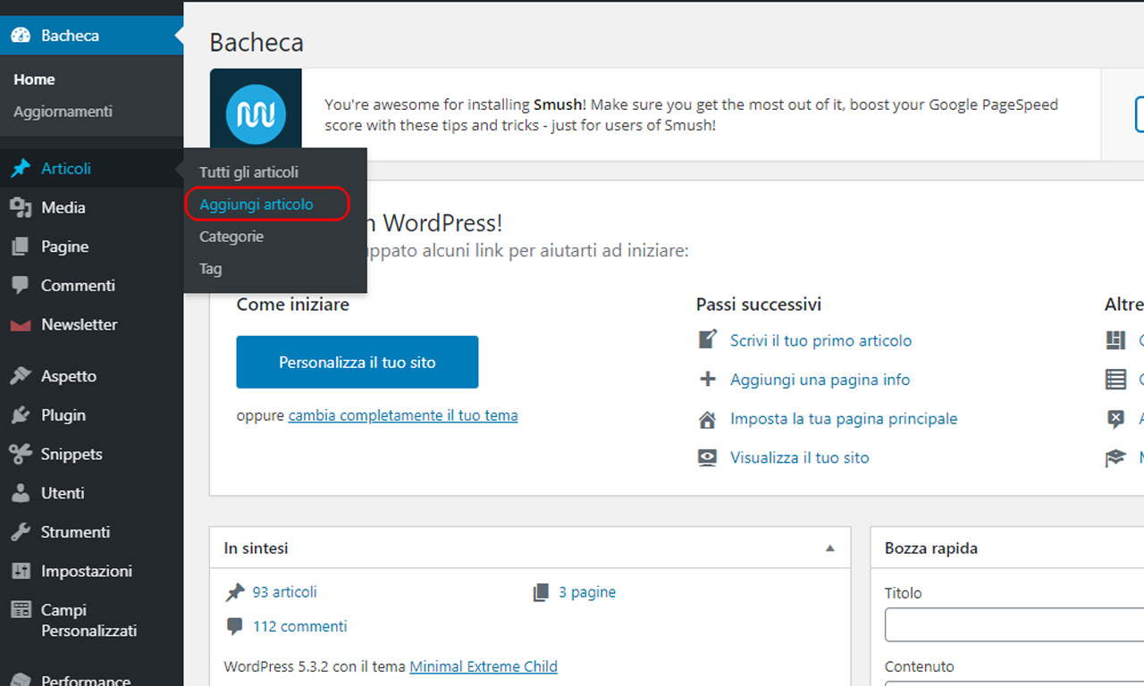 Come creare un articolo in WordPress