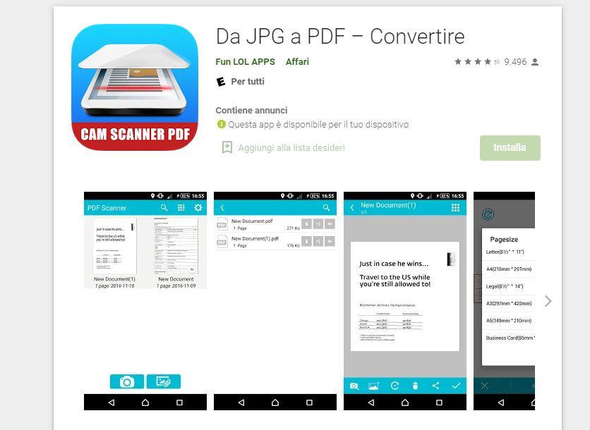 JPD a PDF convertire app android