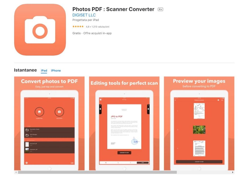 Photos PDF : Scanner Converter