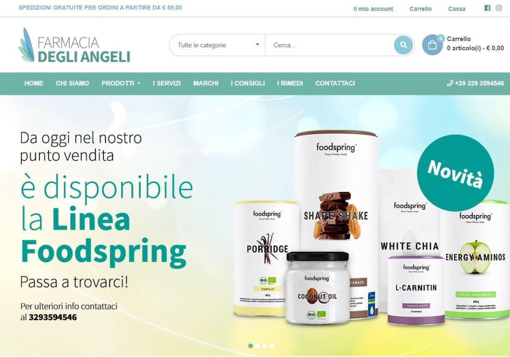Farmacia degli angeli ecommerce