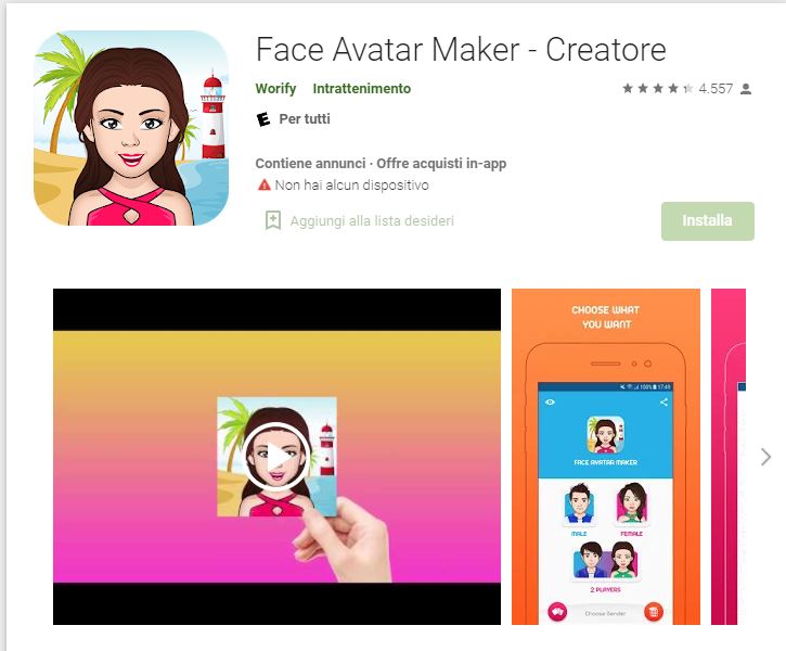 Face Avatar Maker Creatore - App per creare avatar