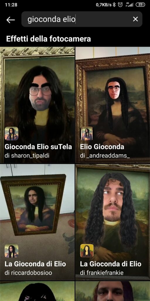 Filtro Instagram Elio Gioconda