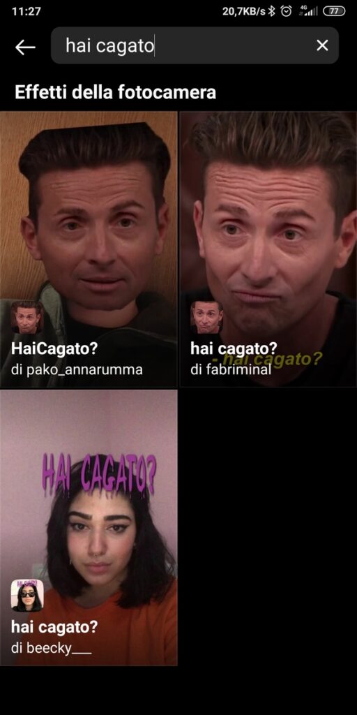 Filtro Instagram Pintus Hai Cagato