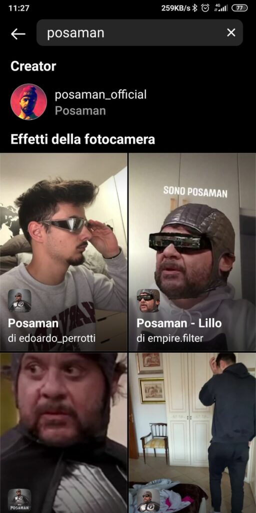 Filtro Instagram Posaman