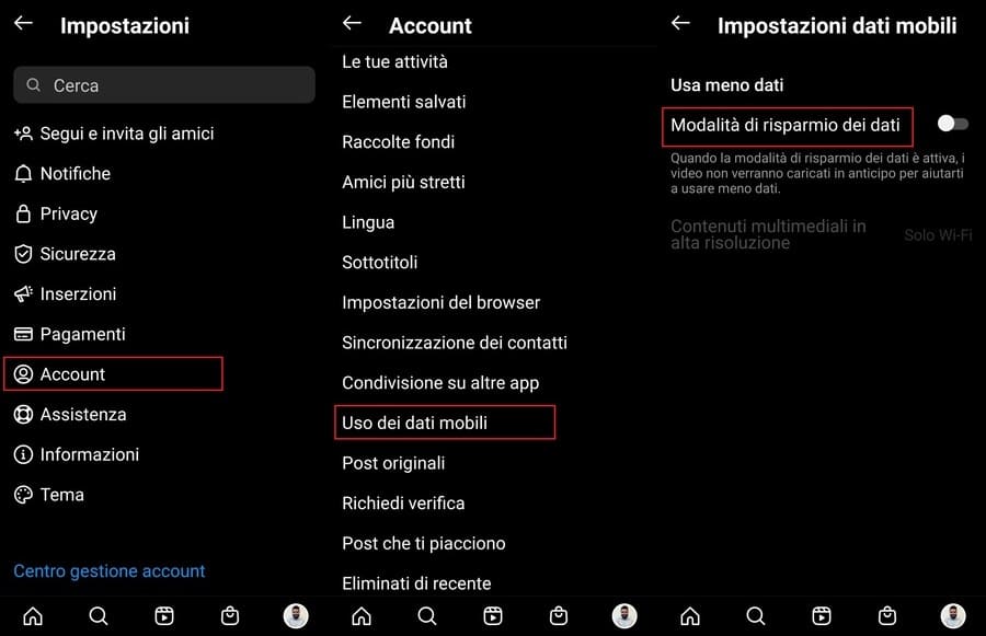 instagram disattivare riproduzione automatica ios