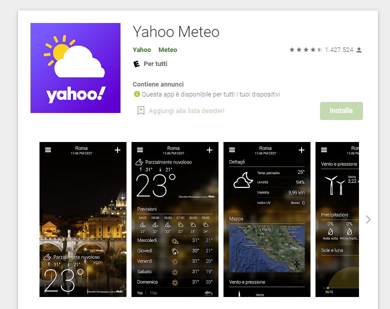 yahoo meteo