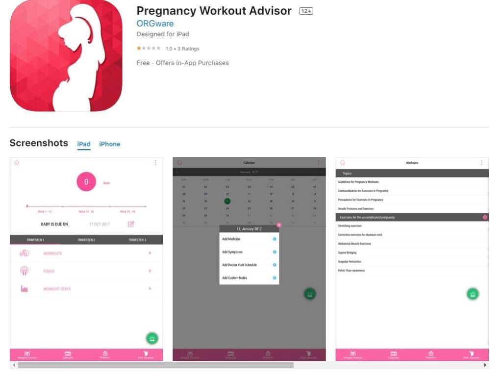Pregnancy Workout Advisor