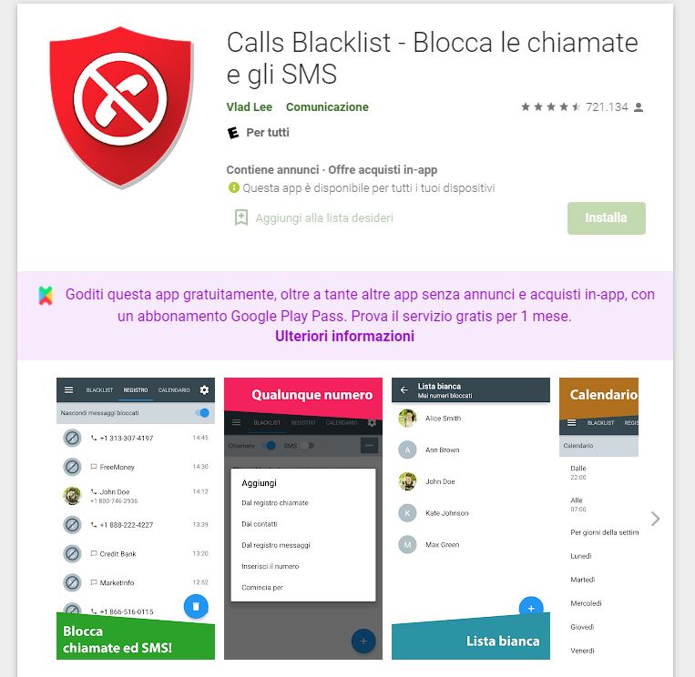 calls blacklist