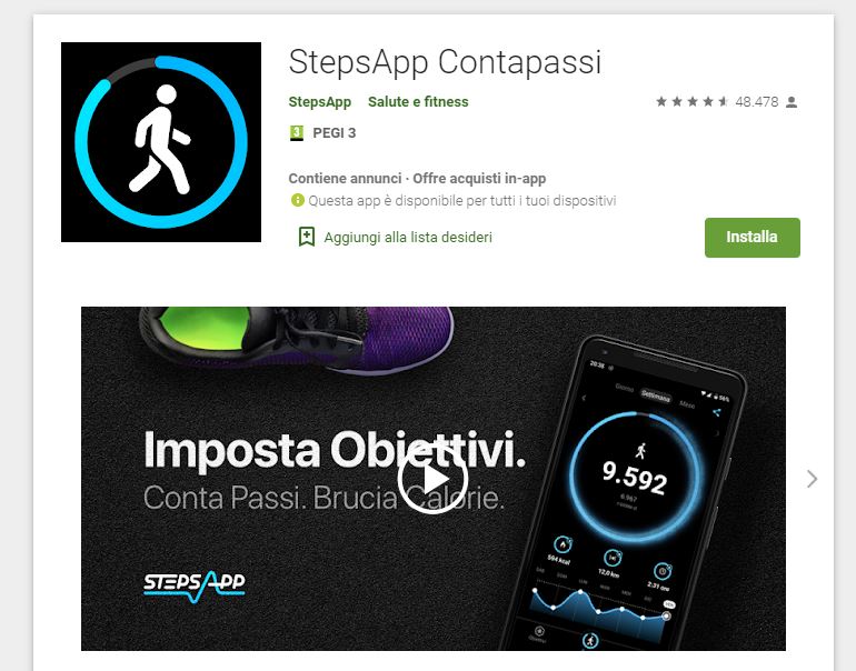StepsApp Contapassi