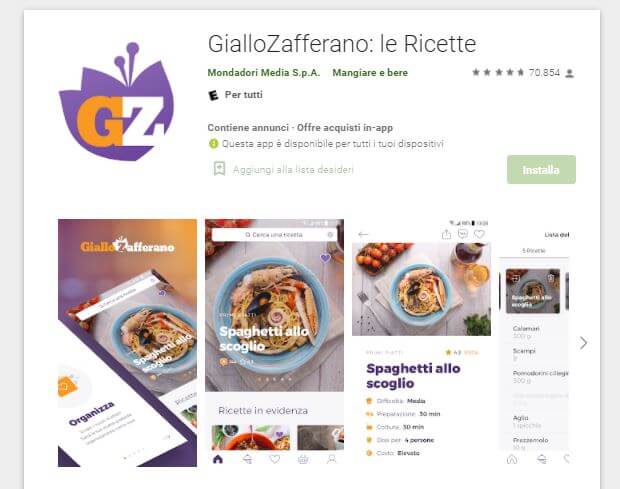 GialloZafferano le ricette
