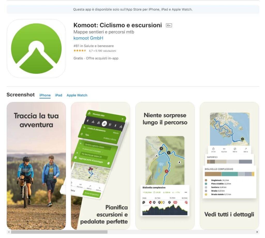 Le migliori app trekking e sentieri