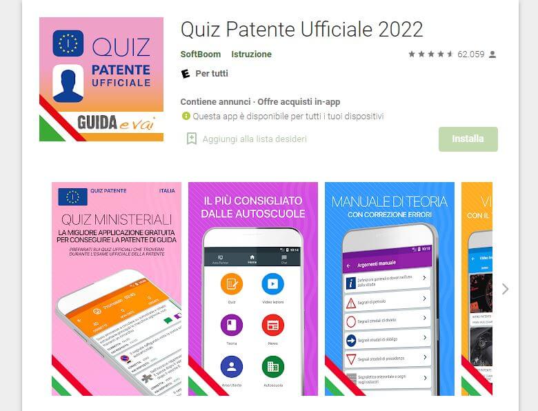 Quiz Patente ufficiale