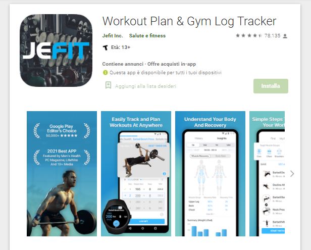 Workout Plan Gym Log Tracker
